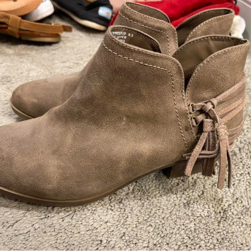 Sugar Tan Booties worn once